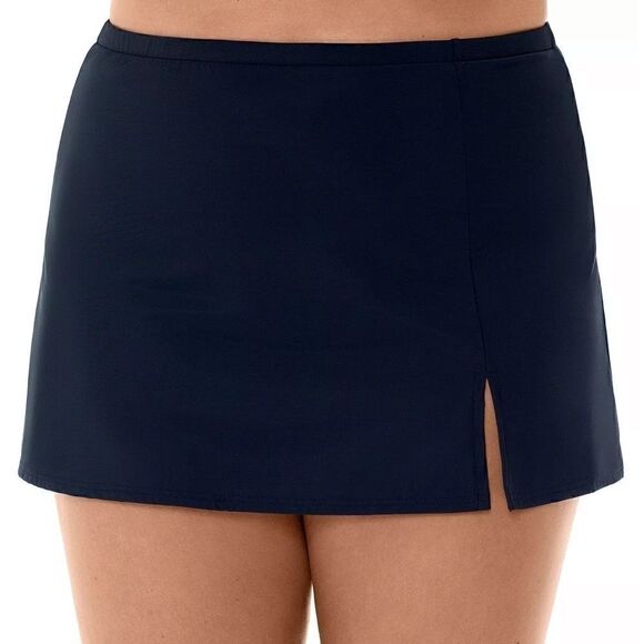 SWIM SOLUTIONS Plus Size Swim Skirt swimsuit black size 22W New - Picture 5 of 8